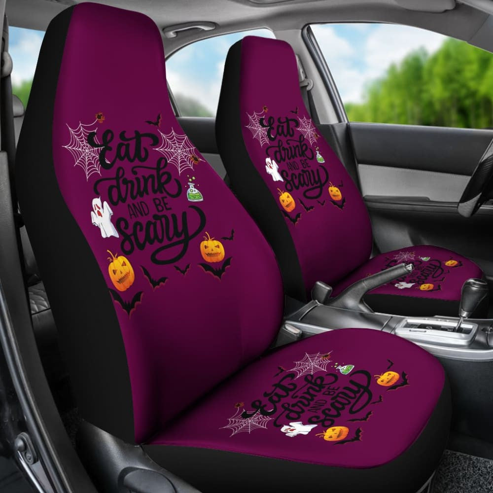 Eat, Drink & Be Scary Car Seat Covers