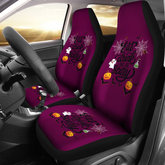 Eat, Drink & Be Scary Car Seat Covers