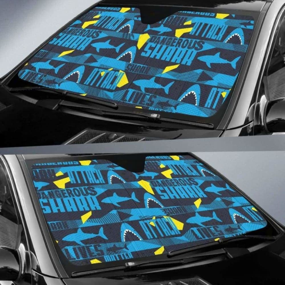Shark Dangerous Car Auto Sun Shades