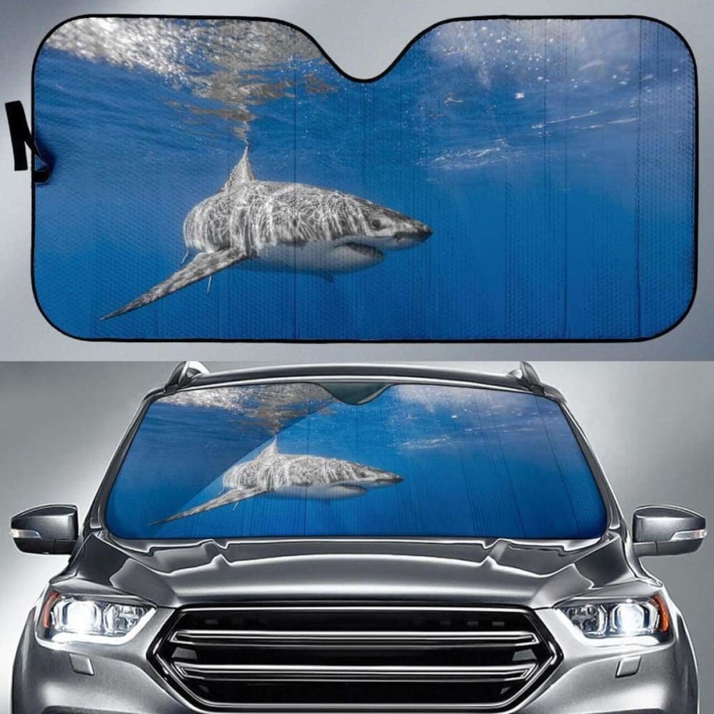 White Shark UnderwaterK Car Sun Shade