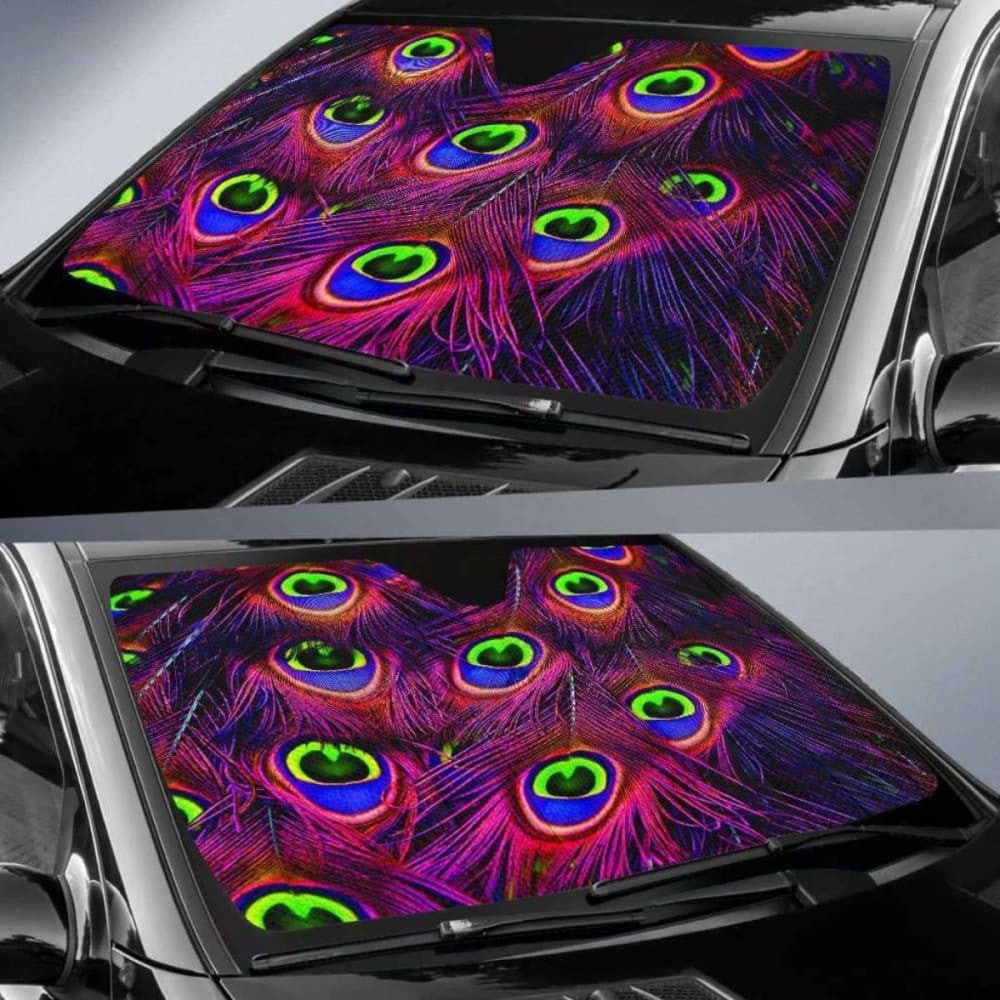 Peacock Feathers Auto Sun Car Shades