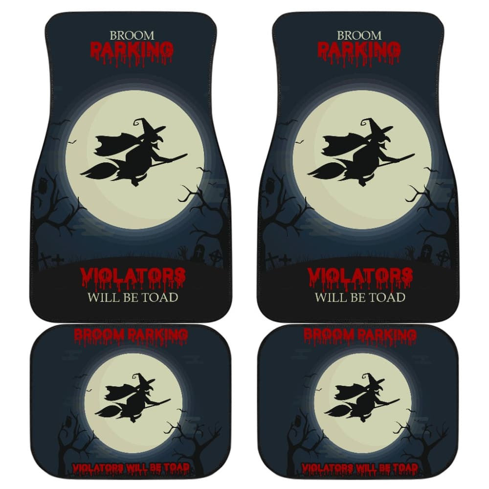 Broom Parking Violators Will Be Toad Car Floor Mats