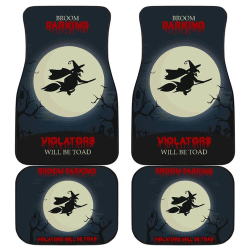 Broom Parking Violators Will Be Toad Car Floor Mats
