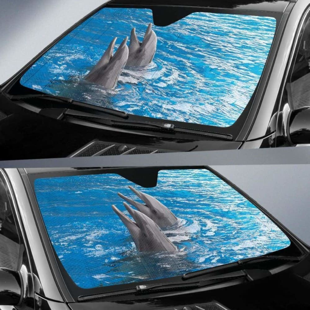 Dolphins Couple HdK Car Sun Shade
