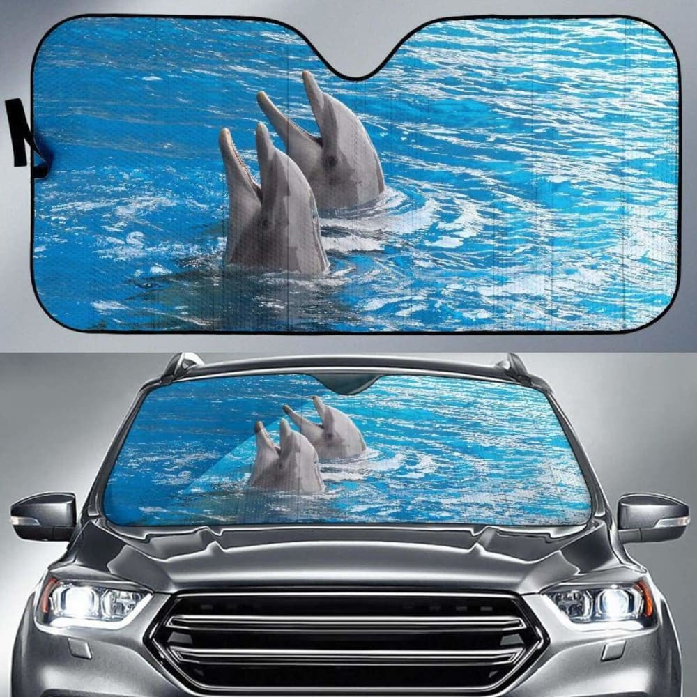 Dolphins Couple HdK Car Sun Shade
