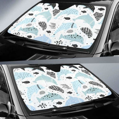 Cute Dolphins Childish Style Pattern Car Auto Sun Shades