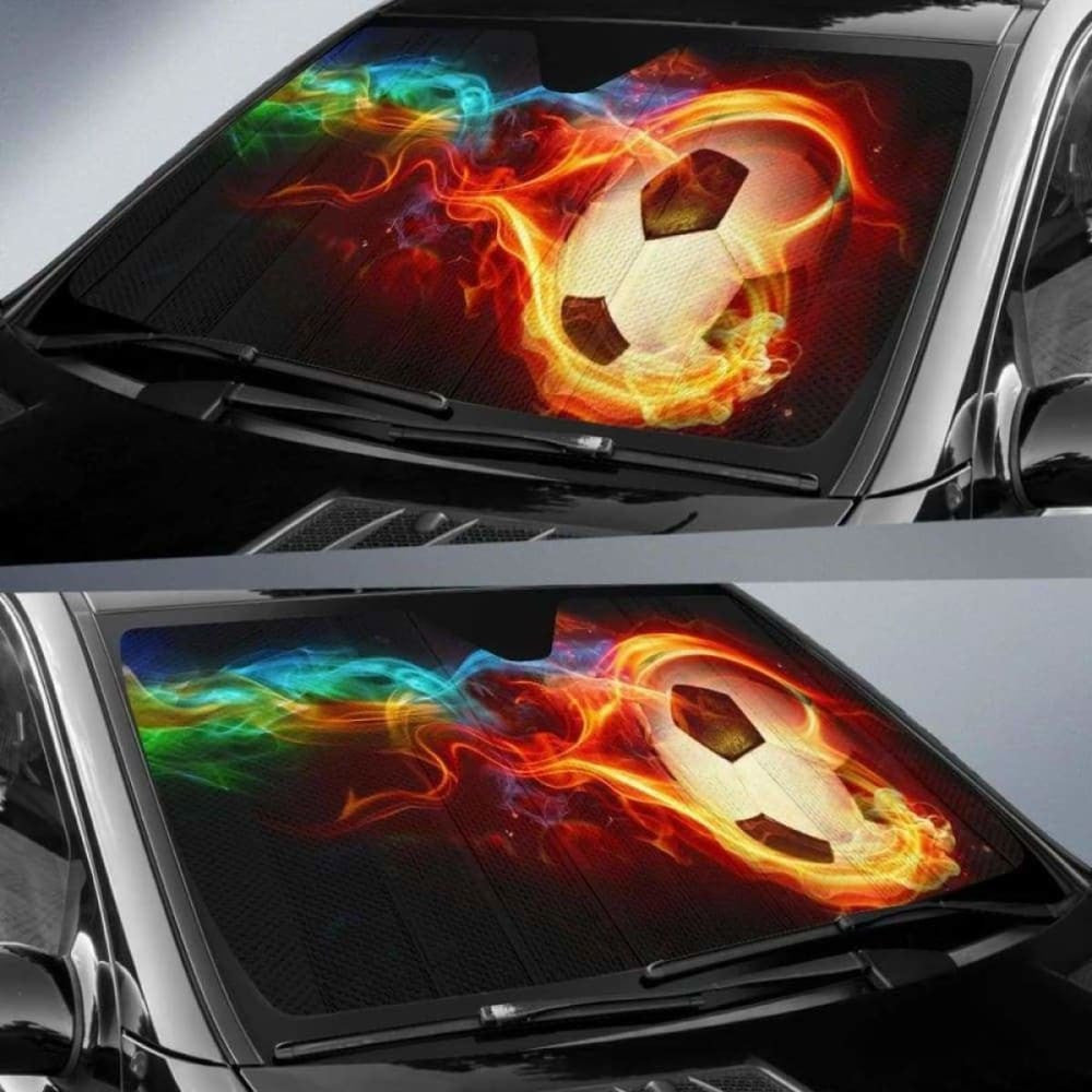 Ball Fire Car Auto Sun Shades