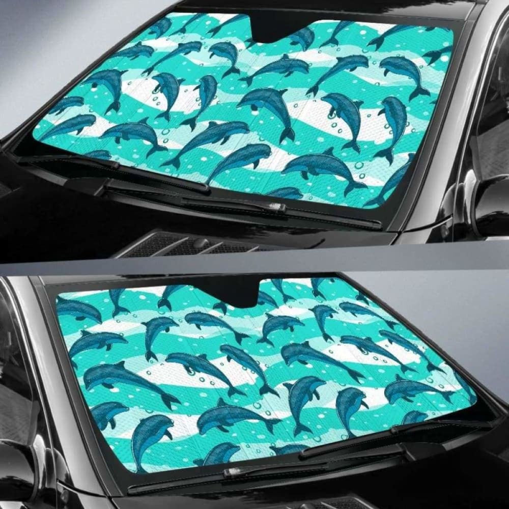 Dolphin Sea Pattern Car Auto Sun Shades