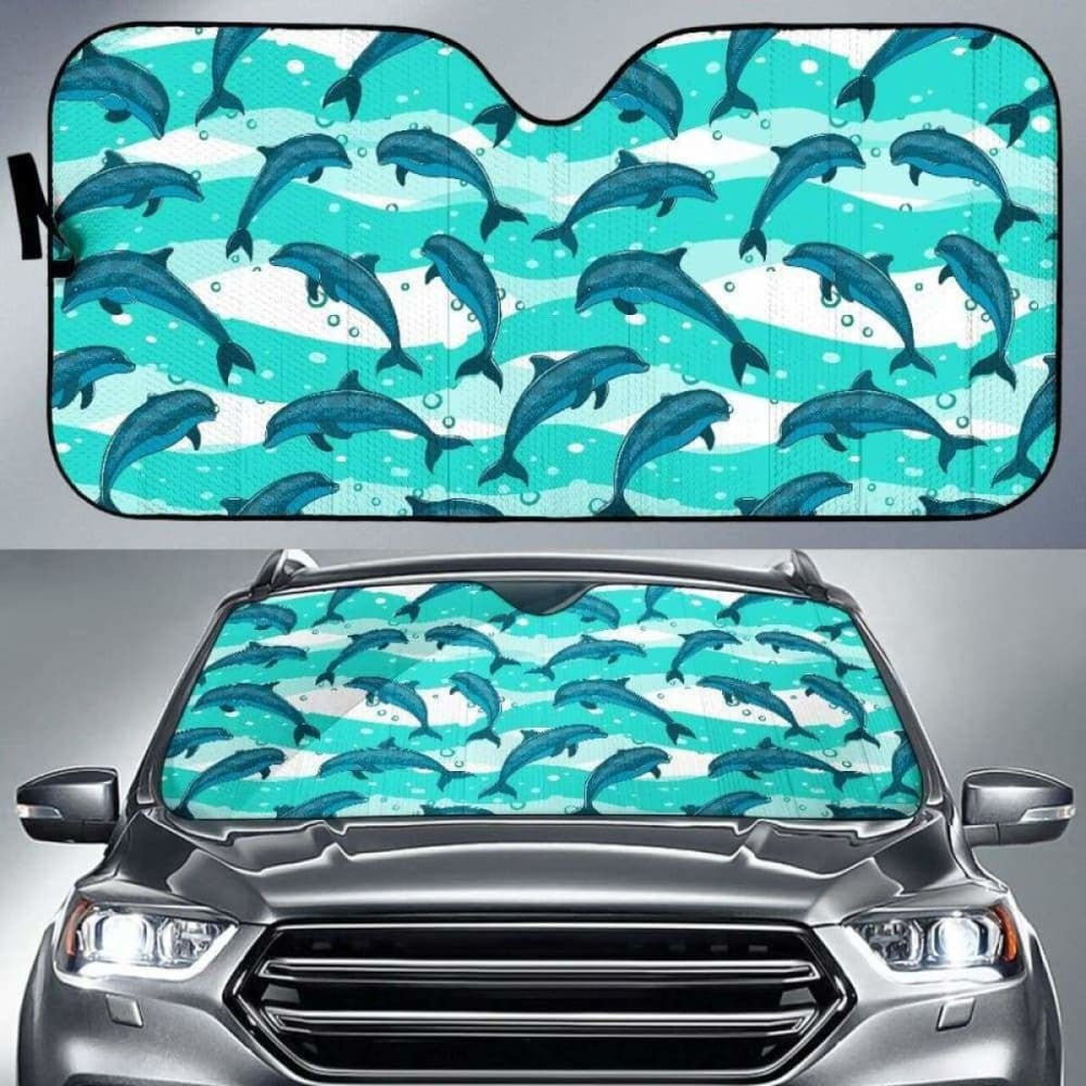 Dolphin Sea Pattern Car Auto Sun Shades