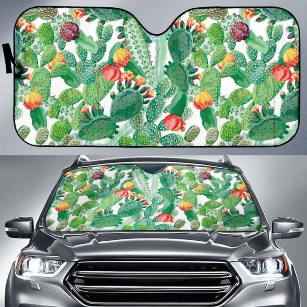 Cactus Design Pattern Copy Car Auto Sun Shades