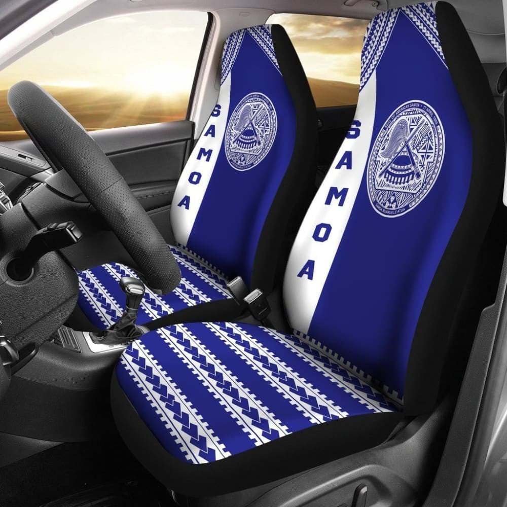 American Samoa Car Seat Covers - American Samoa Seal Blue -