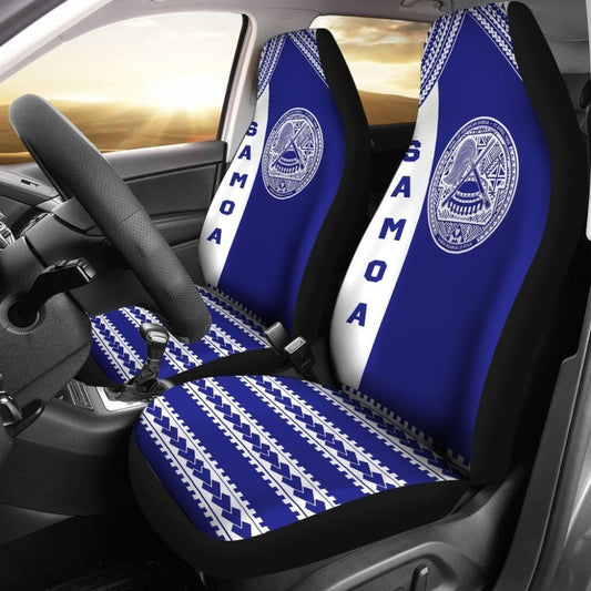 American Samoa Car Seat Covers - American Samoa Seal Blue -