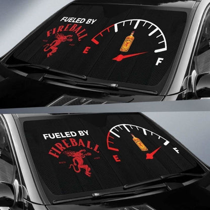 Fueled By Fireball Car Sun Shade Whisky Sun Visor