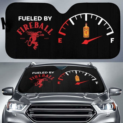 Fueled By Fireball Car Sun Shade Whisky Sun Visor