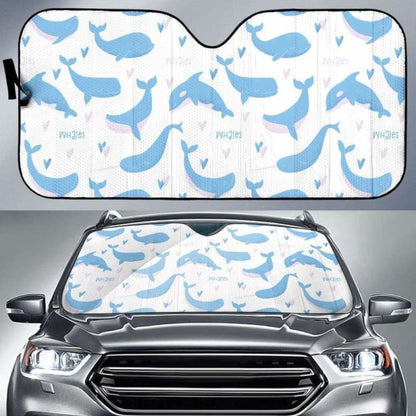 Blue Whale Pattern Car Auto Sun Shades