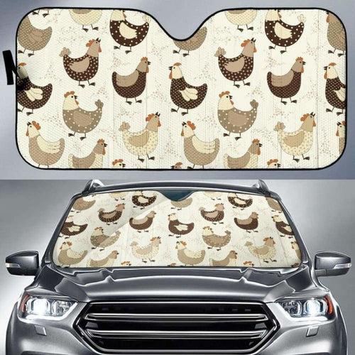 Cute Rooster Chicken Cock Car Auto Sun Shades