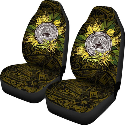 American Samoa Car Seat Covers Ylang Ylang Flowers -