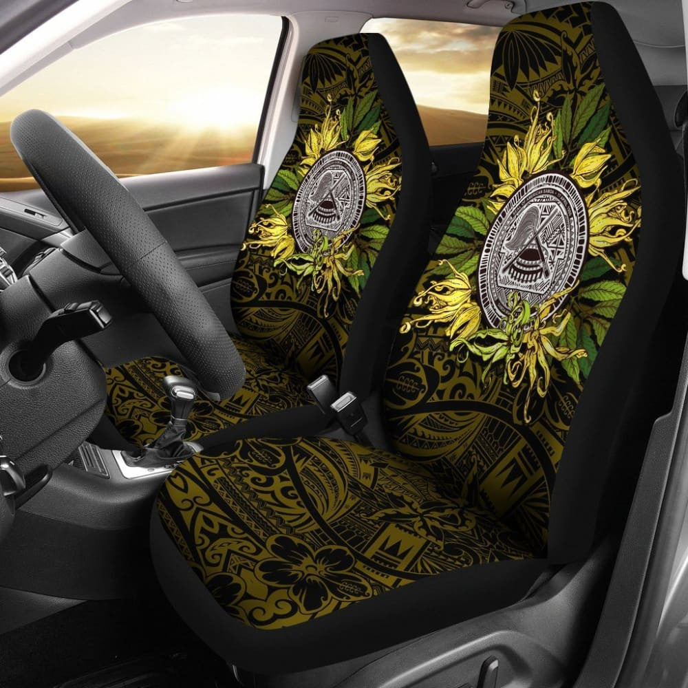 American Samoa Car Seat Covers Ylang Ylang Flowers -