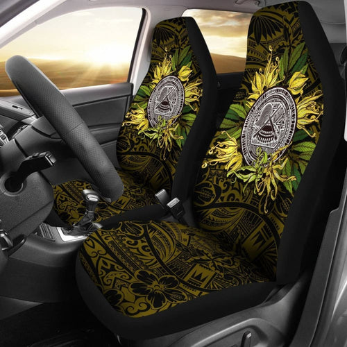 American Samoa Car Seat Covers Ylang Ylang Flowers -