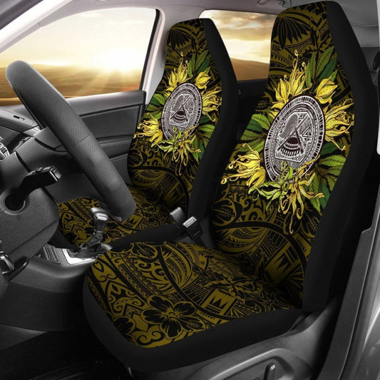 American Samoa Car Seat Covers Ylang Ylang Flowers -