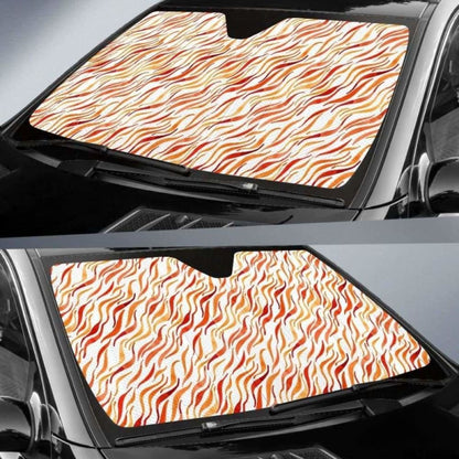 Fire Flame Watercolor Pattern Car Auto Sun Shades
