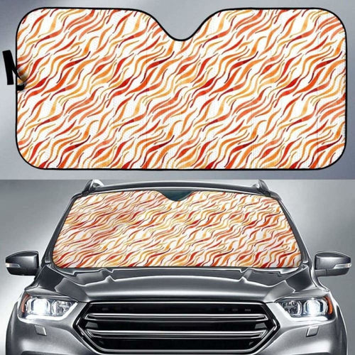 Fire Flame Watercolor Pattern Car Auto Sun Shades