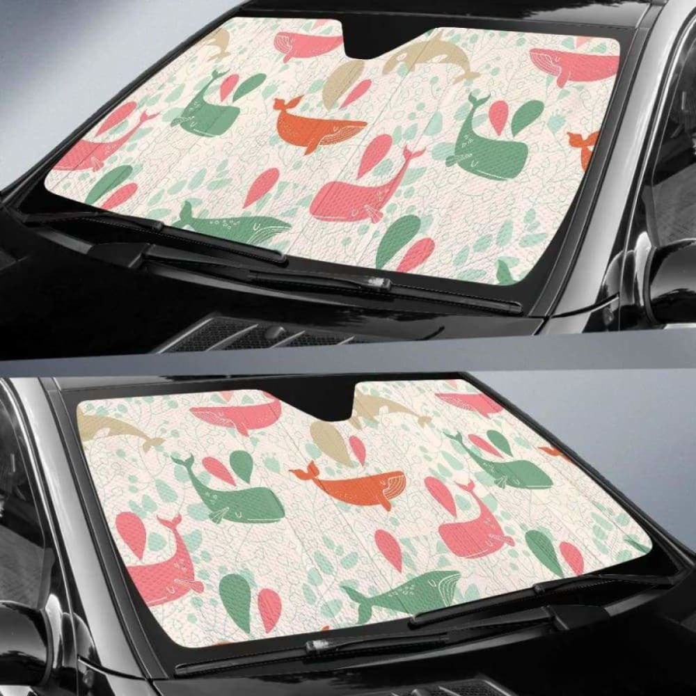 Cute Whale Pattern Car Auto Sun Shades