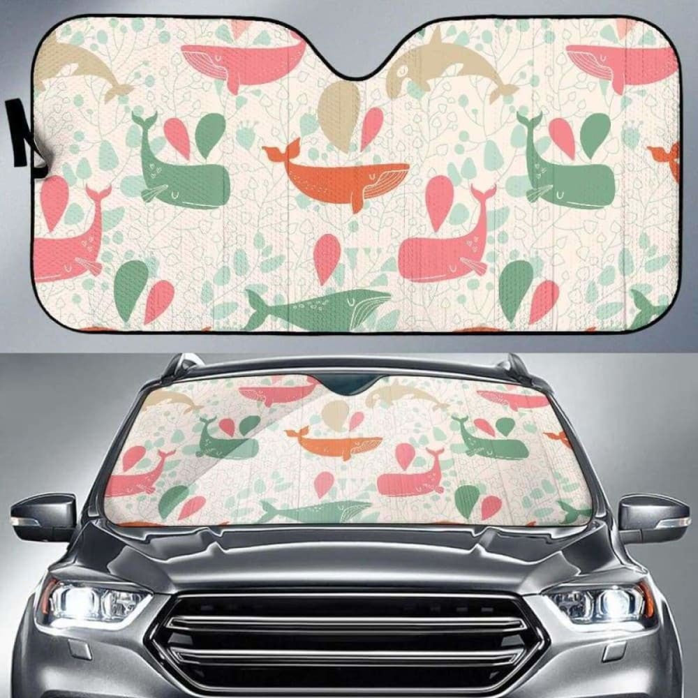 Cute Whale Pattern Car Auto Sun Shades