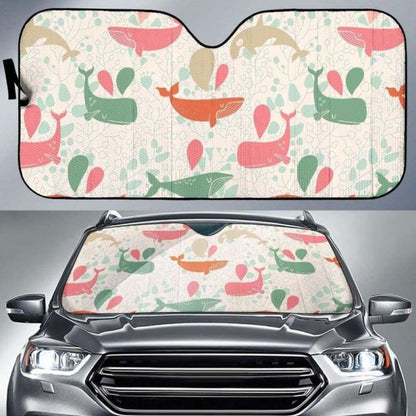 Cute Whale Pattern Car Auto Sun Shades