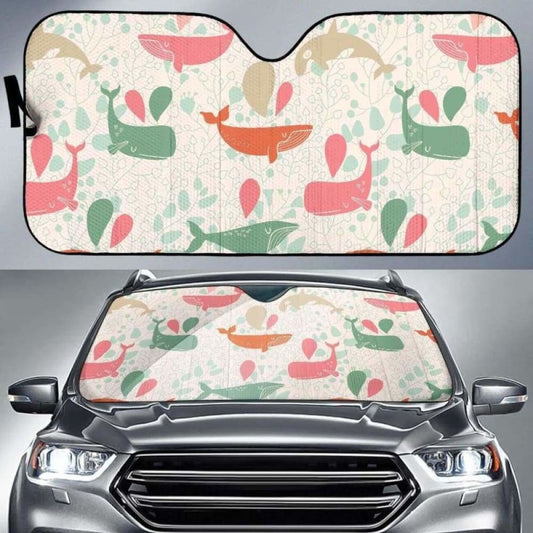Cute Whale Pattern Car Auto Sun Shades