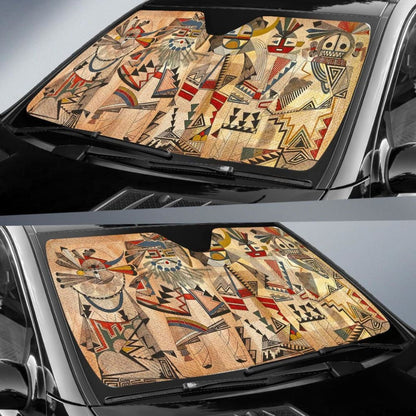 Native American Culture Pattern Auto Sun Shades