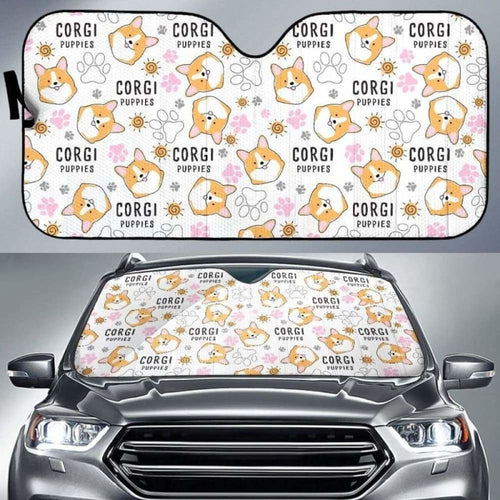 Corgi Dog Pattern Car Auto Sun Shades