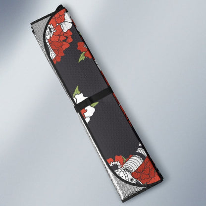 Native American Bison Head Auto Sun Shade