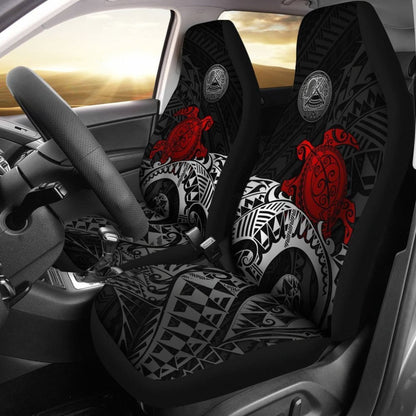 American Samoa Car Seat Covers - Polynesian Turtle (Red) -
