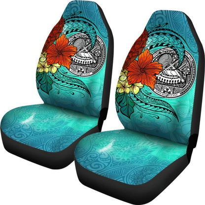 American Samoa Car Seat Covers - Tropical Flowers Style -