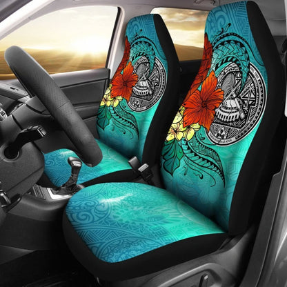 American Samoa Car Seat Covers - Tropical Flowers Style -