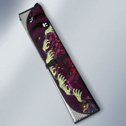 Celtic Samhain Black Cat With Pentagram Symbol Auto Sun Shades - Happy Halloween