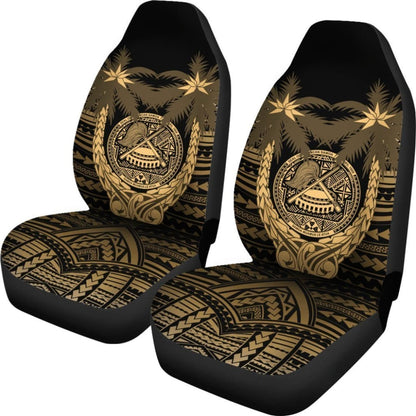 American Samoa Car Seat Covers - American Samoa Seal Coconut Tree -