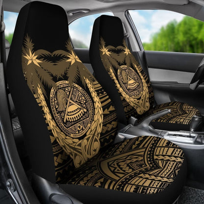 American Samoa Car Seat Covers - American Samoa Seal Coconut Tree -