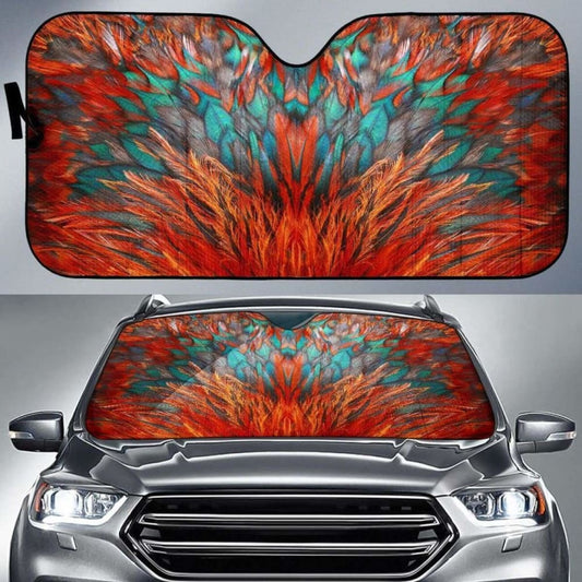 Flame Feathers Auto Sun Shade