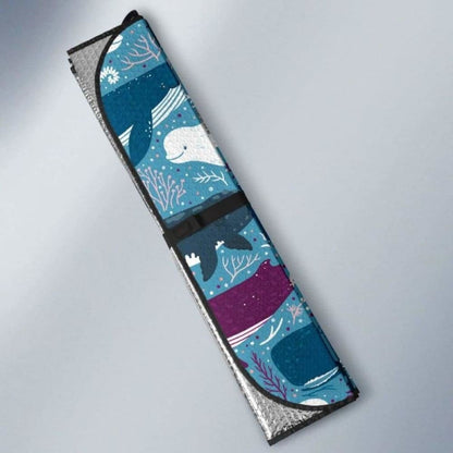 Whale Design Pattern Car Auto Sun Shades