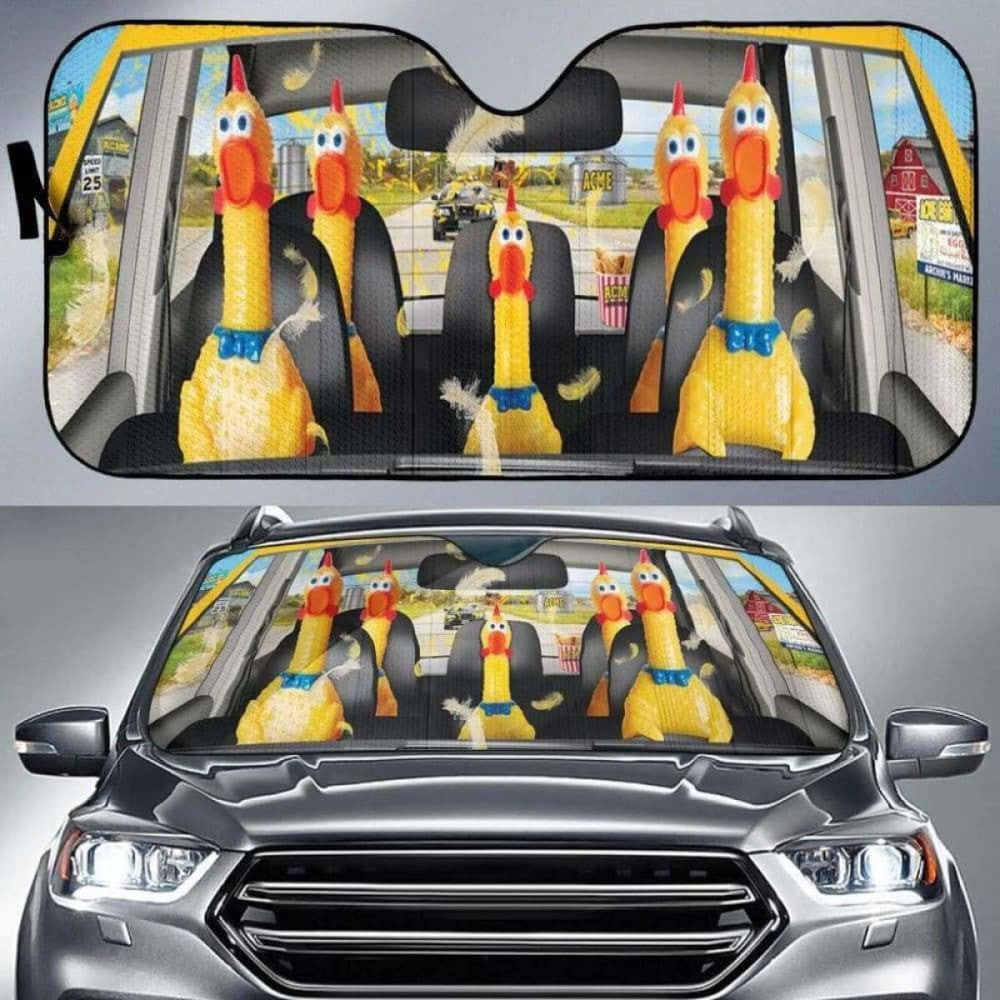 Chicken Funny Car Auto Sun Shades