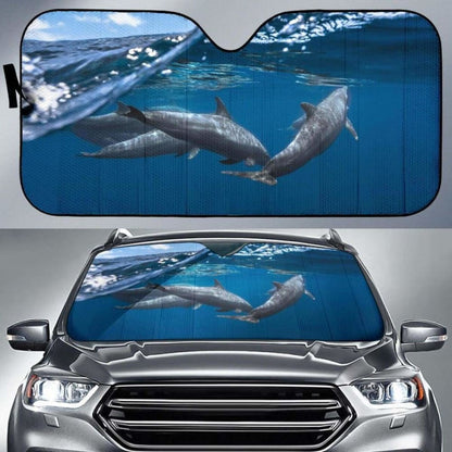 Dolphins Underwater HdK Car Sun Shade