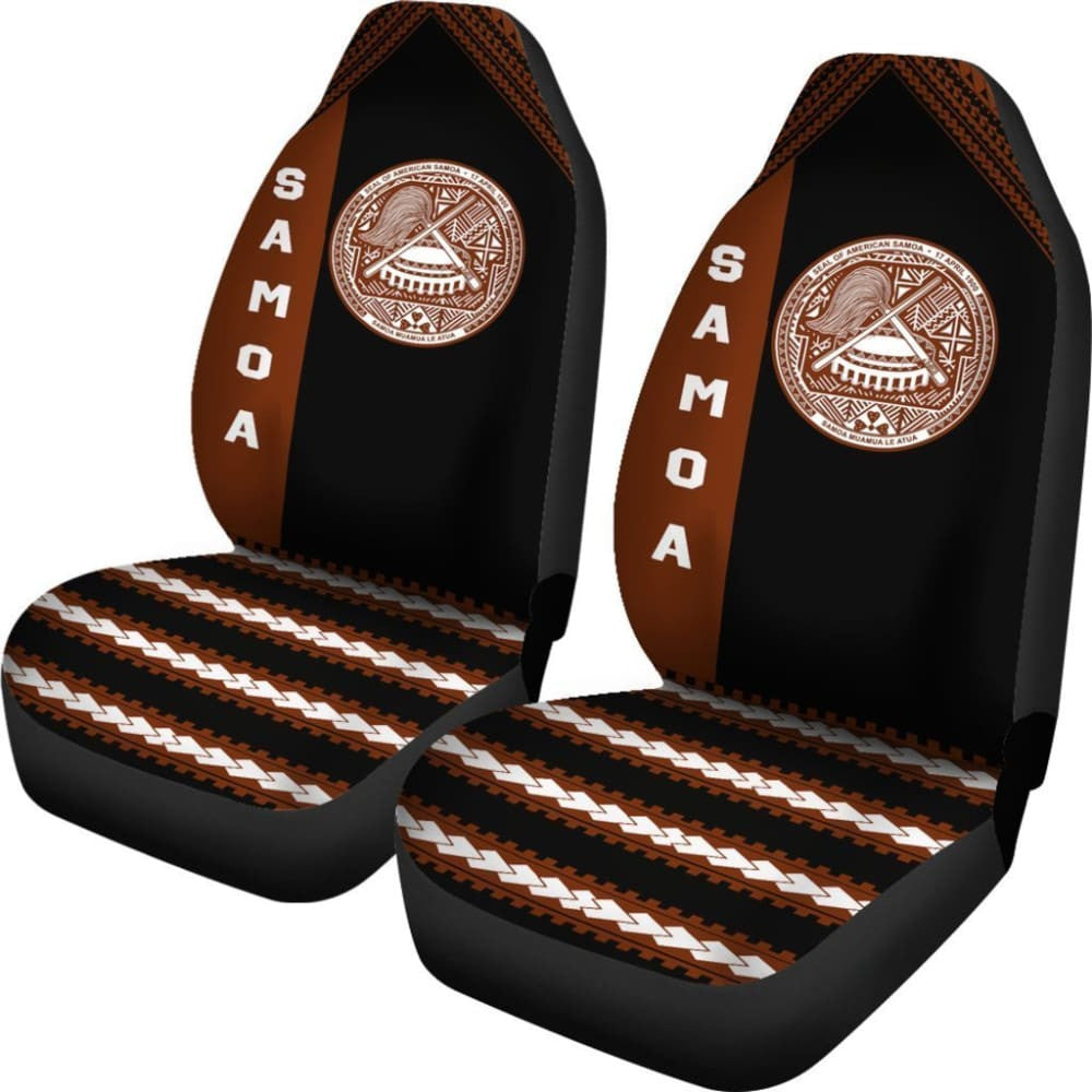 American Samoa Car Seat Covers - American Samoa Seal Brown -