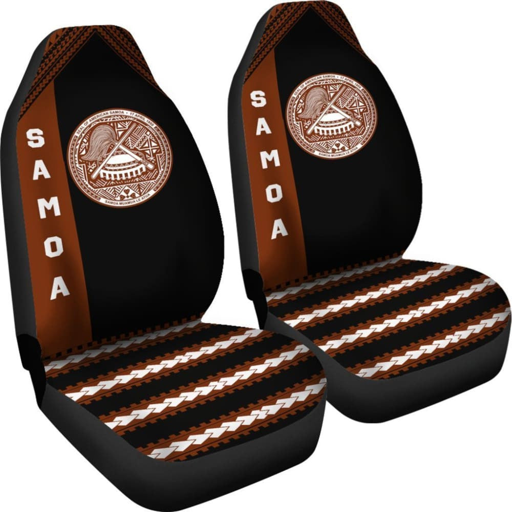 American Samoa Car Seat Covers - American Samoa Seal Brown -