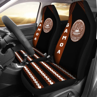 American Samoa Car Seat Covers - American Samoa Seal Brown -