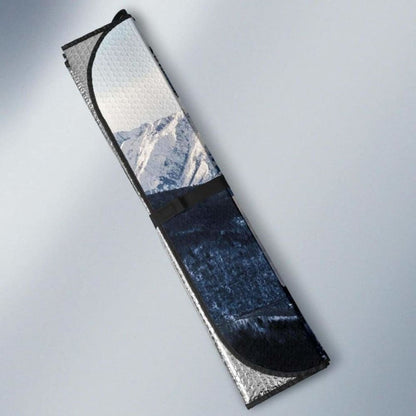 Whale Fog Mountains Winter HdK Car Sun Shade
