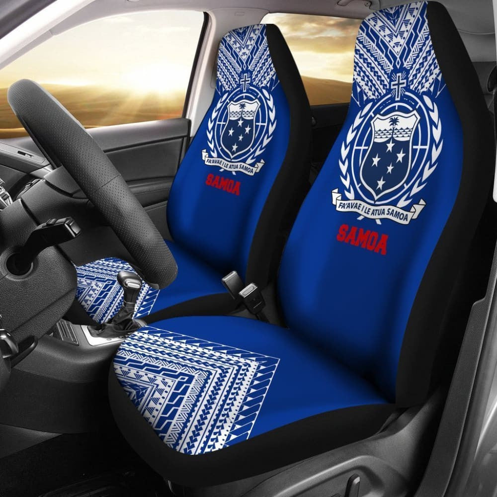 Samoa Car Seat Cover - Samoa Coat Of Arms Athletic Style -