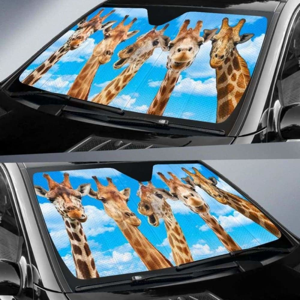 Giraffe Auto Car Sunshade