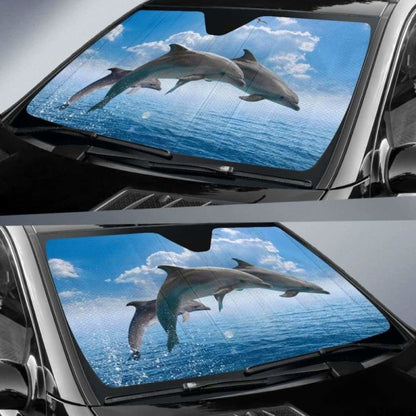 Sea Dolphins Auto Sun Shade